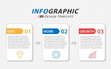Zaman Çizelgesi Yaratıcısı bilgi şablonu. 3 adım zaman çizgisi yolculuğu, takvim düz bilgi grafikleri tasarım şablonu. Sunum grafiği 3 seçenekli iş konsepti, vektör illüstrasyonu.