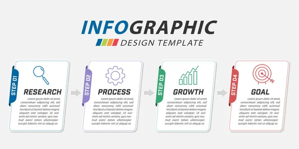 Infographic Design Template Timeline Concept Options Steps Template Roadmap Diagram — Stock Vector