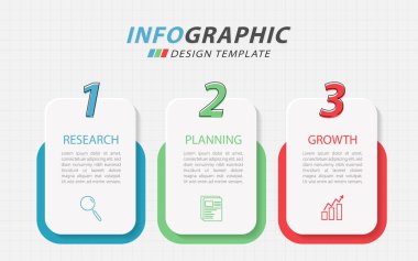 Zaman Çizelgesi Yaratıcısı bilgi şablonu. 3 adım zaman çizgisi yolculuğu, takvim düz bilgi grafikleri tasarım şablonu. Sunum grafiği 3 seçenekli iş konsepti, vektör illüstrasyonu.