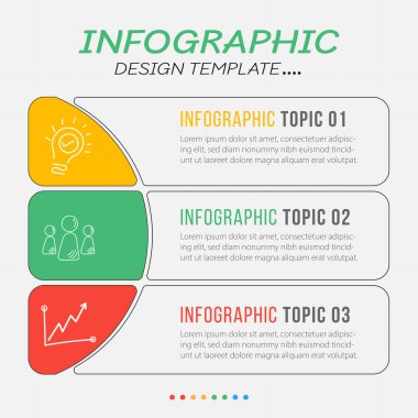 Zaman Çizelgesi Yaratıcısı bilgi şablonu. 3 adım zaman çizgisi yolculuğu, takvim düz bilgi grafikleri tasarım şablonu. Sunum grafiği 3 seçenekli iş konsepti, vektör illüstrasyonu.