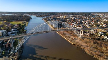 beautiful aerial panoramic view of Fredrikstad, Norway