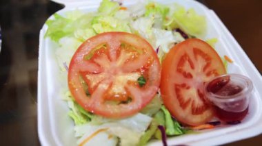 salad with tomato, cabbage and carrot