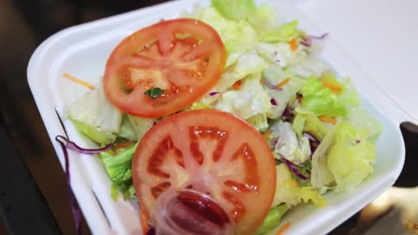 Salad Tomato Cabbage Carrot — ストック動画