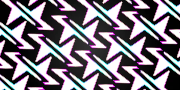 Beyaz arka planda yıldırım deseni, parlak renkler. T-shirtler, duvar kağıtları, ekranlar, rock n roll müzik arkaplanları ve spor teması tasarlamak için kullanılabilir.