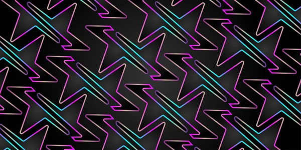 Beyaz arkaplanda beyaz yıldızlı yıldırım deseni, parlak renkler. T-shirtler, duvar kağıtları, ekranlar, rock n roll müzik arkaplanları ve spor teması tasarlamak için kullanılabilir.