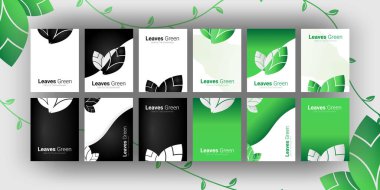 Kapak Kimliği Tasarımı Siyah ve Yeşil Şirket Şirketi 'nden ayrılır, çevreye önem verir