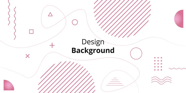 Şablon memphis basit arka plan, akışkan ve pembe gradyan renk modern tasarım