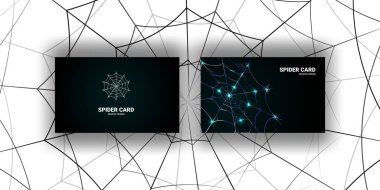 Kart tasarımı arkaplan örümceği ağları örtü, poster, pankart vs. için kullanılabilir