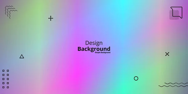 Parlak renklerle basit holografik gradyan arkaplan. Renkli pankart şablonu