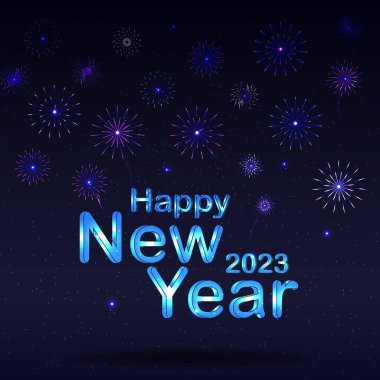 new year celebration event with 2023 years design