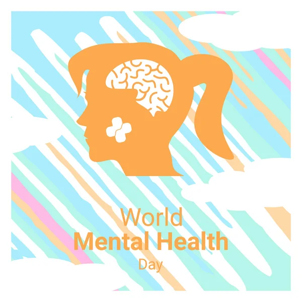 commemorating world mental health day, with the concept of women who are in need of mental health