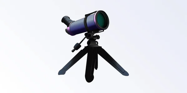 Teleskop Çizimi Logo Tasarımı Simge Tasarımı — Stok Vektör