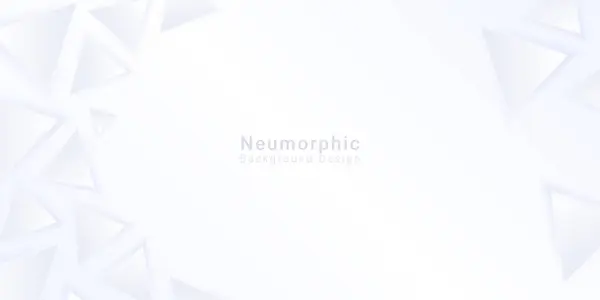 soyut afiş arkaplan beyaz renk üçgen biçim neumorfik tasarımı