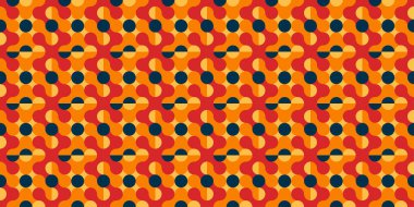 Yaratıcı soyut şekilli soyut geometrik mozaik çizimler. turuncu renk