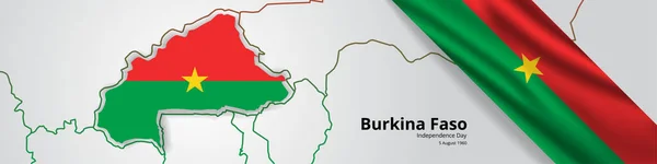 Burkina Faso 'nun Bağımsızlık Günü kutlu olsun, resimli arka plan tasarımı, ülke teması