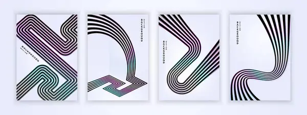 modern çizgi kapağı siyah ve renkli çizgiler, geometrik stil, minimalist, basit ve çekici