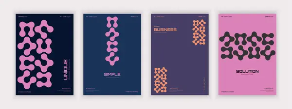 Geometrik stil işi çeşitli yaratıcı soyut şekillerle kaplıdır.