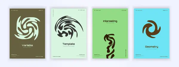 Soyut Arkaplan Flyer Posta Albüm Şablonu Paketi. Basit kapak