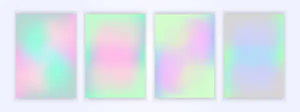 Modern soyut bulanık renk gradyanı ile örtülmüş arka planlar. Broşürler, posterler, afişler, el ilanları ve kartlar için pürüzsüz şablonlar koleksiyonu