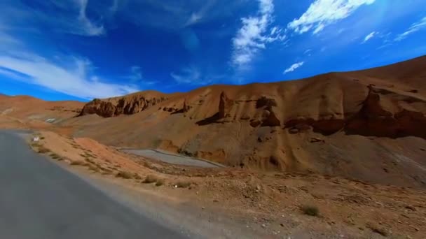 Zažijte Vzrušení Jízdy Skalnaté Horské Dálnici Ohromující Sand Formation Mountain — Stock video