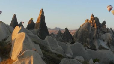 Cinematic time lapse of hot air balloons over Cappadocia, Turkey. High quality 4k footage