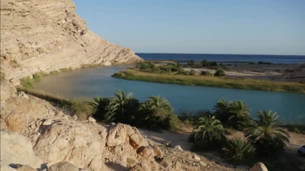 Кінетичний Проміжок Часу Затемнення Над Пляжем Біля Салалаха Оман Кадри — стокове відео