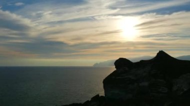 Cinematic time lapse of the sunset over the ocean near Salalah, Oman. High quality 4k footage