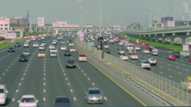 Cinematic time lapse of Sheikh Zayed Road in Dubai. High quality 4k footage