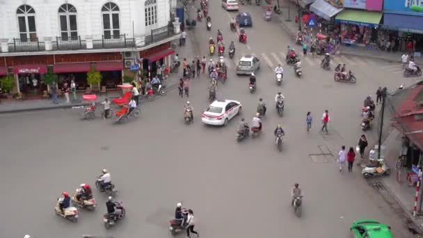 ハノイ ベトナムの交通混乱の映画的な時間の経過 高品質4K映像 — ストック動画