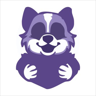 Şirin köpek suratlı düz tasarım karikatür elementi çizimi sevimli köpek maskotu logosu çizimi karikatürümsü ve şirin stil vektörü