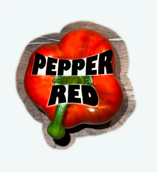 Paprika Pepper Red Paprika Izolovaná Sladká Červená Paprika Stopami Výstřižcích — Stock fotografie