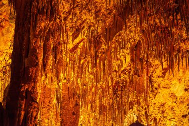 Damlatas Cave is one of Alanyas most popular attractions. The stalactites and stalagmites were formed over a period of 15,000 years. November 2019 Antalya-Turkey. High quality photo clipart