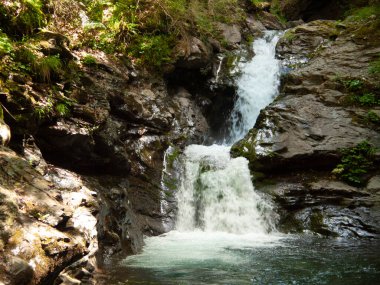 İtalya, Emilia Romagna bölgesi, Appennino dağı, nehir ve sonbahar.