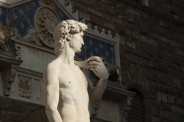 Włochy Toskania Florencja Kopia Dawida Michała Anioła Signoria Quare — Zdjęcie stockowe