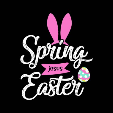 Paskalya Günü tişört tasarımı şablonu