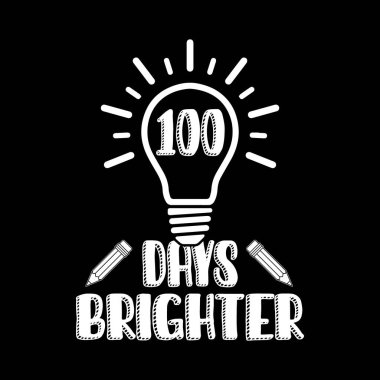 100 Days Of School T-shirt Design Template