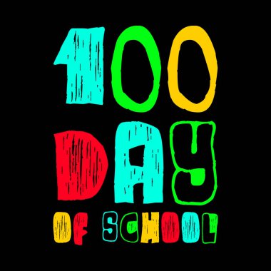 100 Days Of School T-shirt Design Template