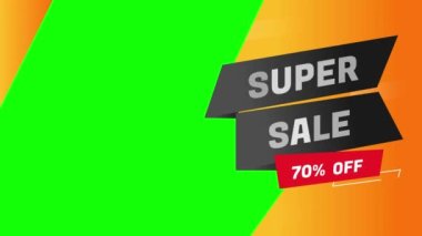 Black friday shopping template animation with green screen chroma key background