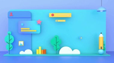 3D animation elements for education