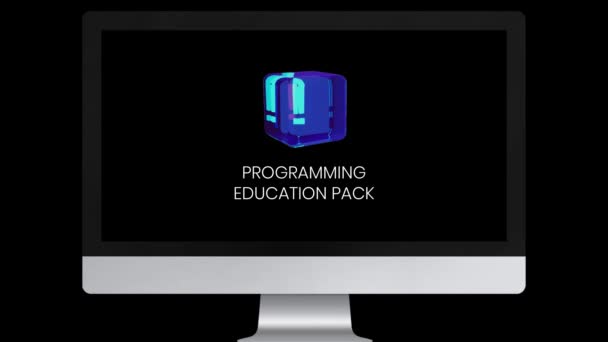 Programação Animação Educacional Loop Animation Código Fonte Rolagem Processo Hacking — Vídeo de Stock
