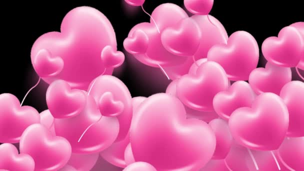 Valentines Day Love Animation Glitter Glitter Heart Shining Particles Valentine — Vídeos de Stock