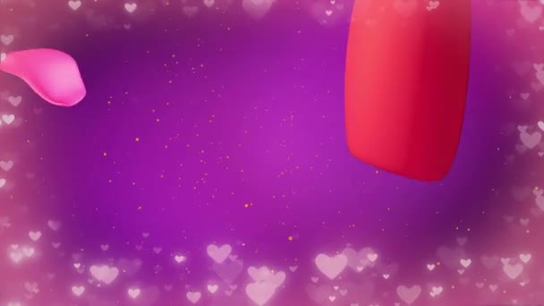Valentines Day Love Animation Glitter Glitter Heart Shining Particles Valentine — Αρχείο Βίντεο