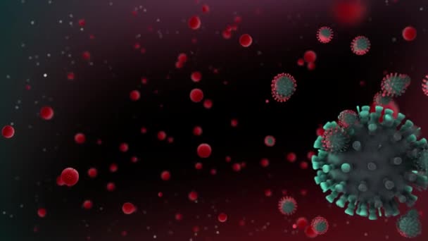 Animation Panthogen Viruses Bird Flu Hiv Ebola Dengue Corona Virus — Stock Video