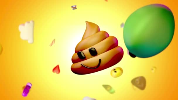 Animated Social Media Icons Emoji Thumbs Love More — Stock Video