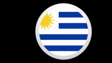 uruguay bayrağı futbol topunun üzerine boyanmış.