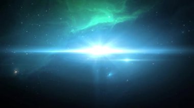 alan arkaplanı. Yıldızları ve nebulası olan soyut bir galaksi. 3d oluşturma