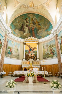 The altar of the Catholic churches in Romania