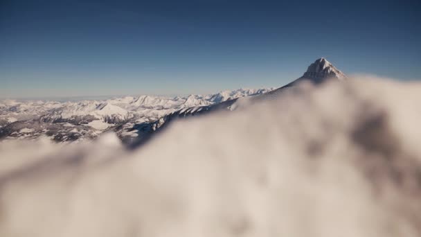 Pico Monte Oldenhorn Dia Inverno Claro Cena Inverno Glacier Des — Vídeo de Stock