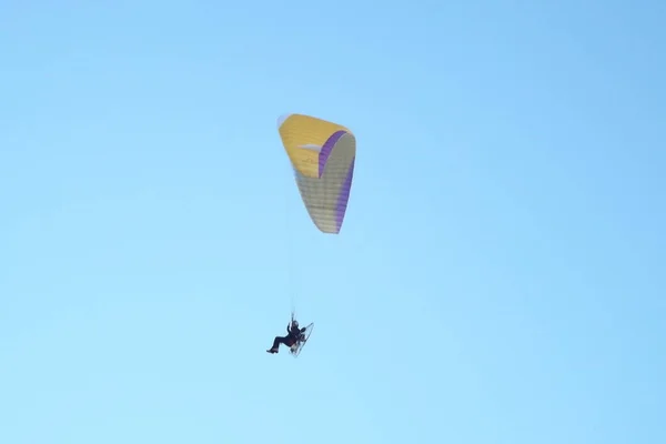 paragliding in the wind
