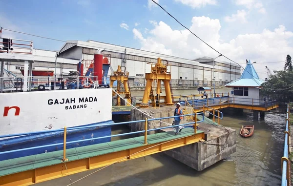Porto Travessia Entre Ilhas Surabaya Madura Indonesia — Fotografia de Stock